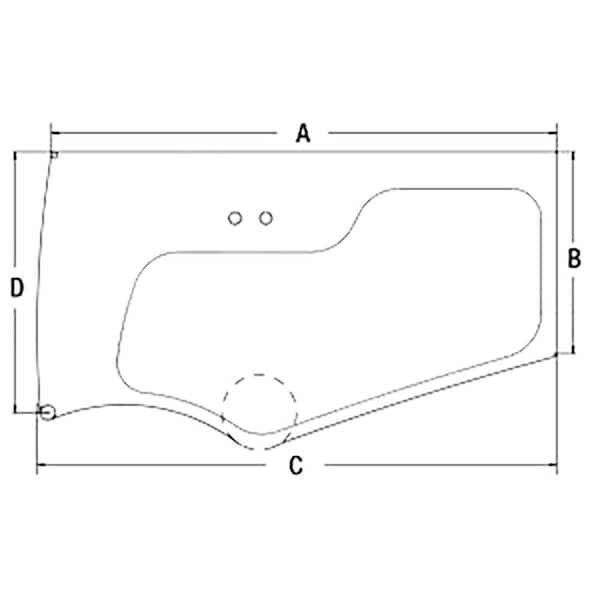 4651658 Lower Door Windowpane Glass Fits John Deere Excavator 160DLC 200DLC